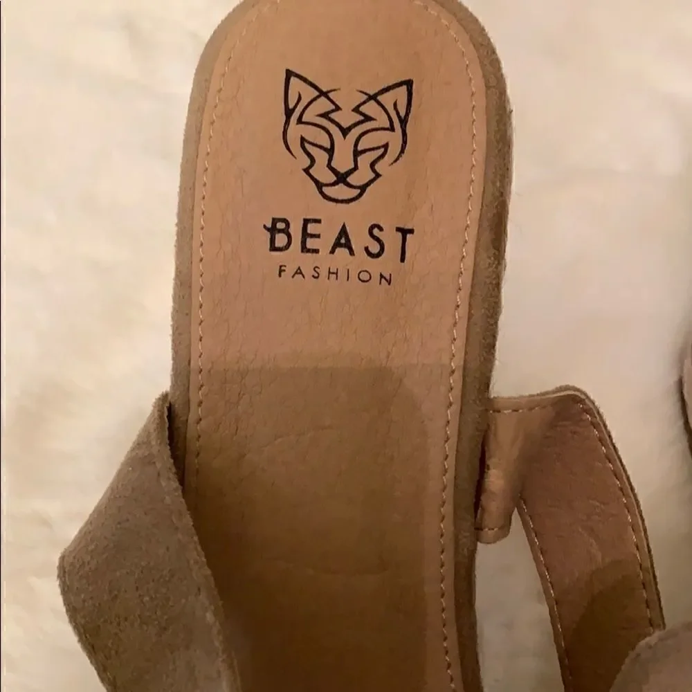 Beast Fashion suede platforms